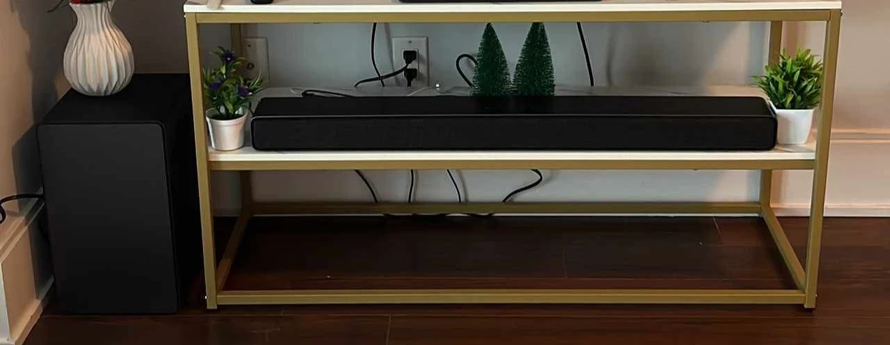 Moving out -Gold and White Marble Console tv Table - photo 4