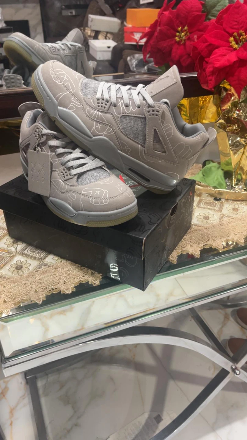 Jordan 4 Retro KAWS Cool Grey Sneakers - photo 5