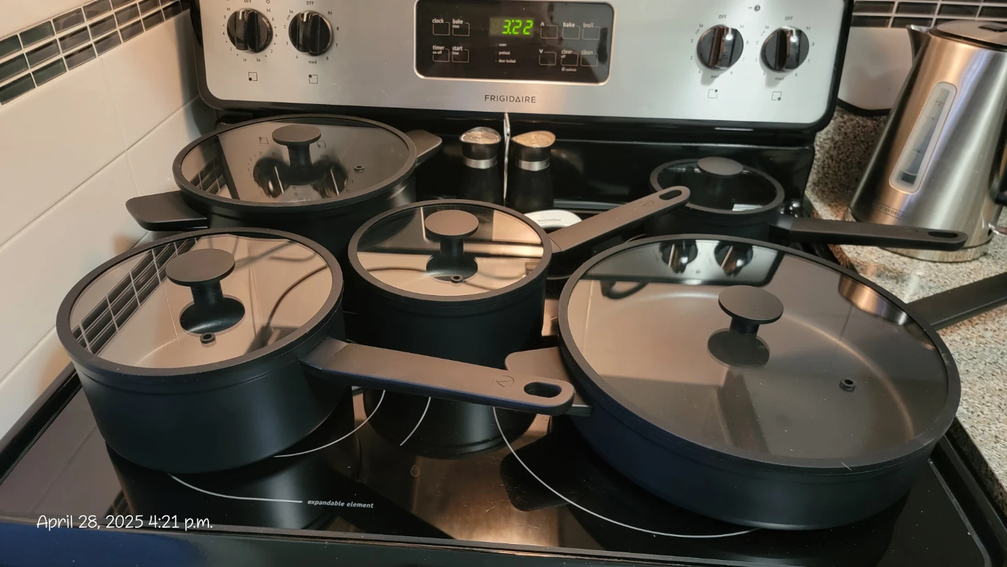 Vida by PADERNO 10-piece Non-Stick Cookware Set, Black