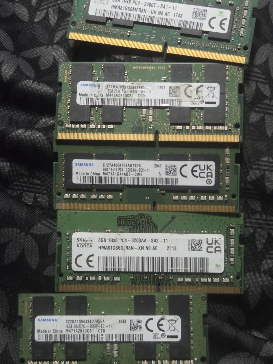 Assorted Laptop RAM Modules DDR4