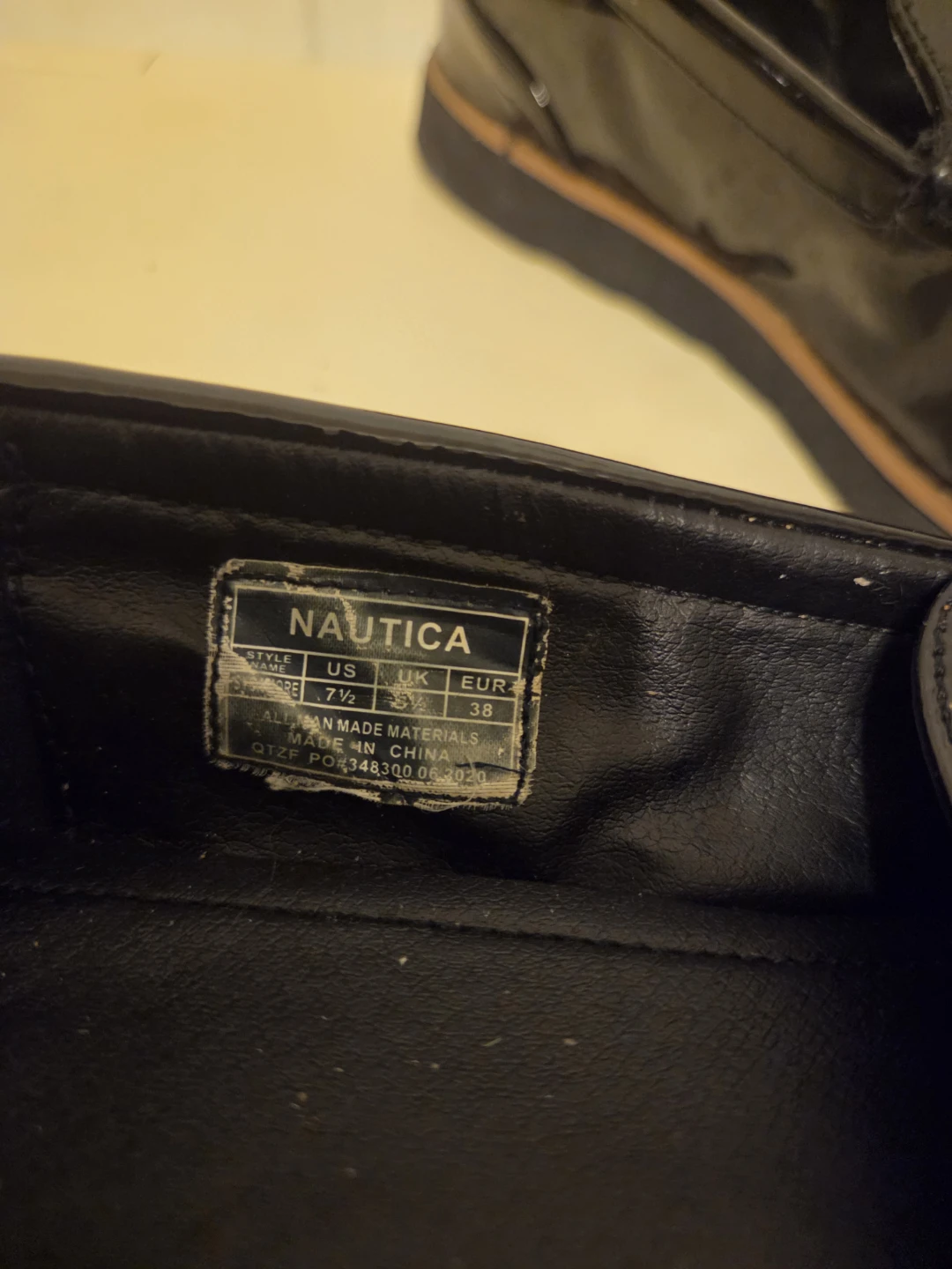 Nautica Black Patent Loafers Women's Size 7.5 - photo 4