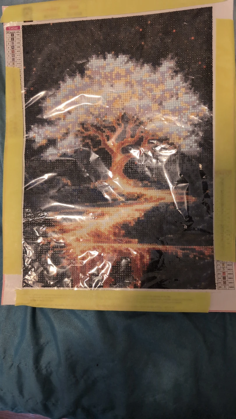 Completed Diamond Painting - Glowing Tree Scene - photo 2