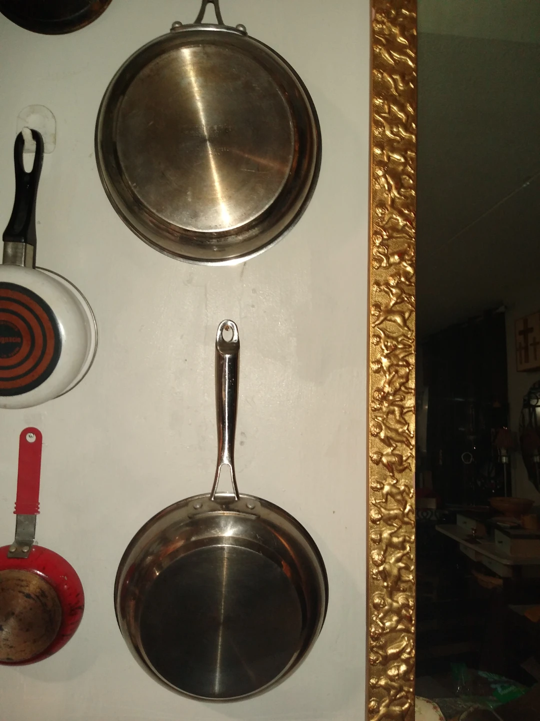 Two stainless chef pans KitchenAid and Cuisinart