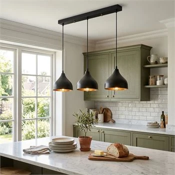 SPIRITHOME ELOWEN 3-Light Kitchen Island Pendant Light