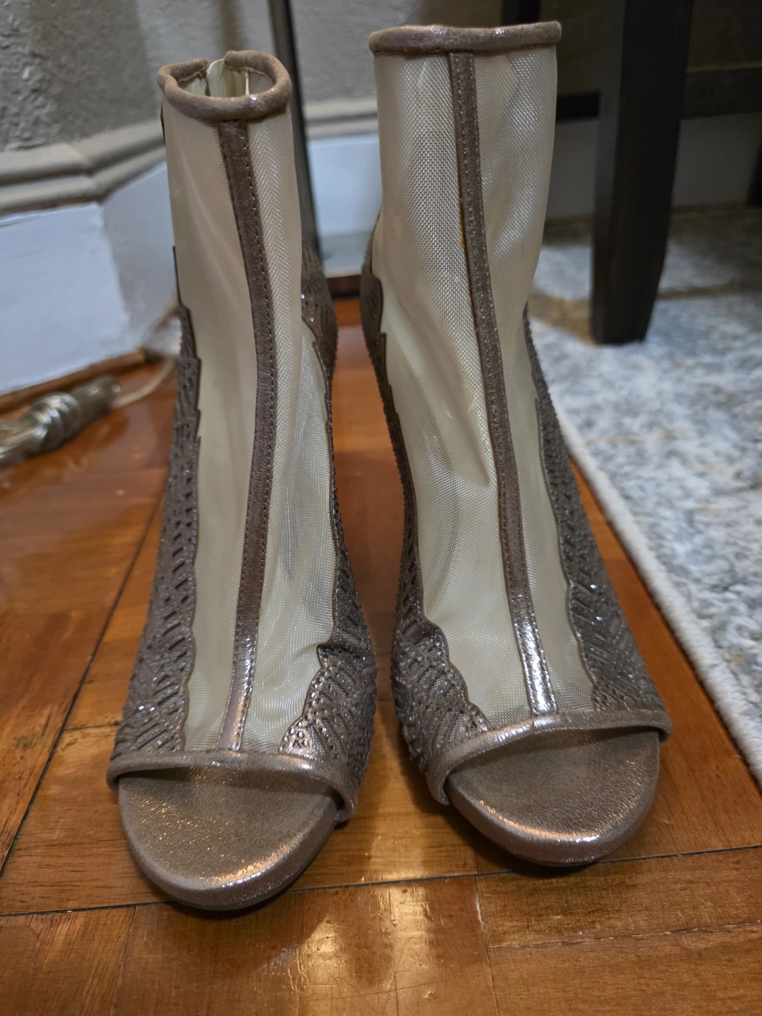 Jessica Simpson Rose Gold Stiletto Booties