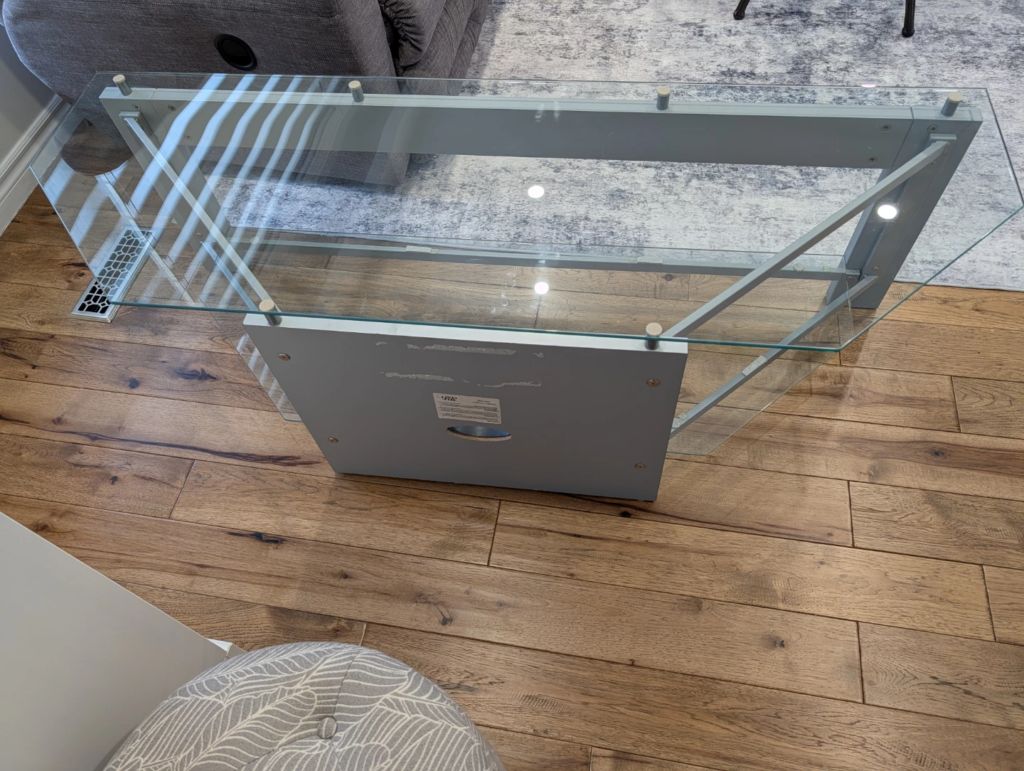 Glass TV table - photo 4