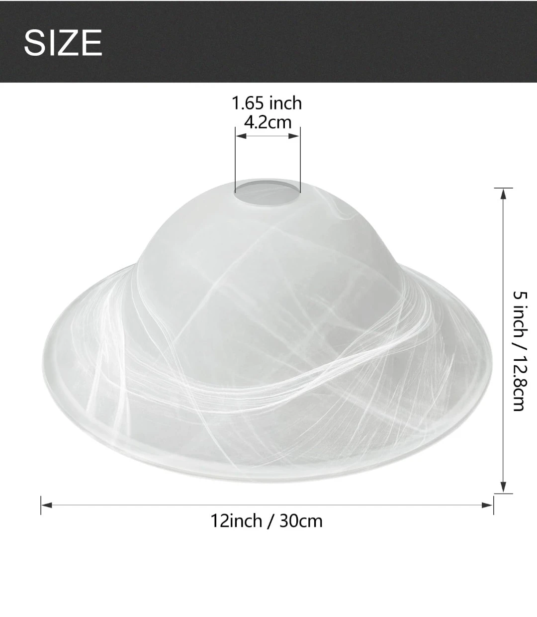 Alabaster Glass Lampshade - photo 3