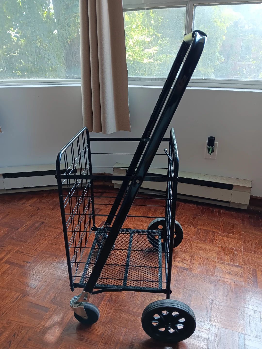 Black Folding Shopping Cart