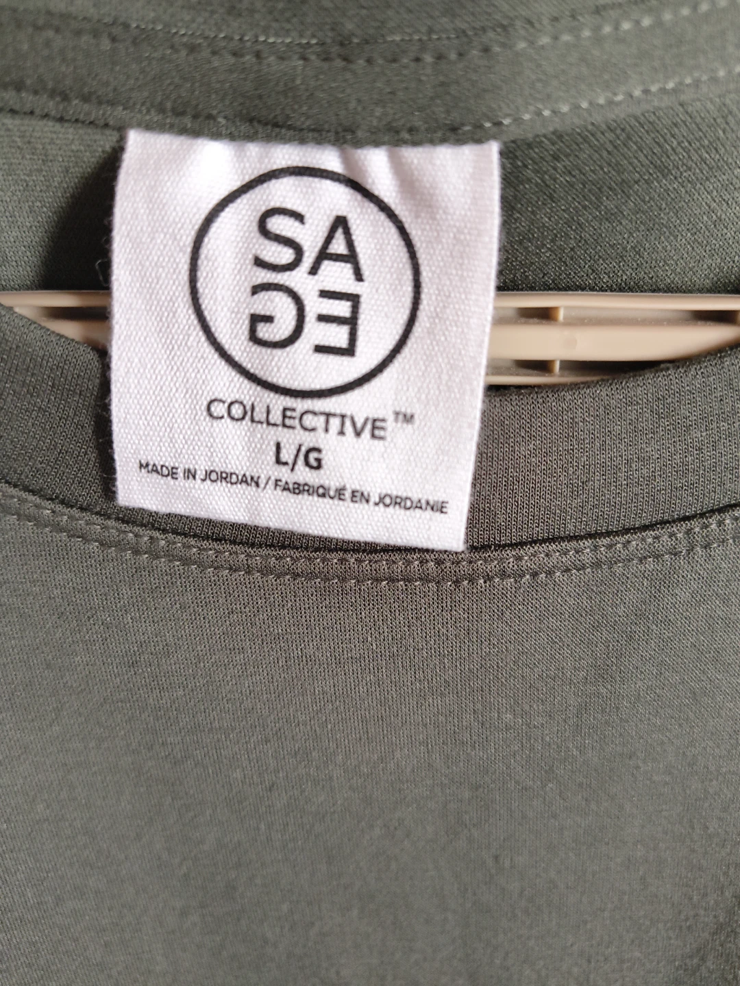 🏈 Sage Collective Olive Green Crewneck Top - photo 5
