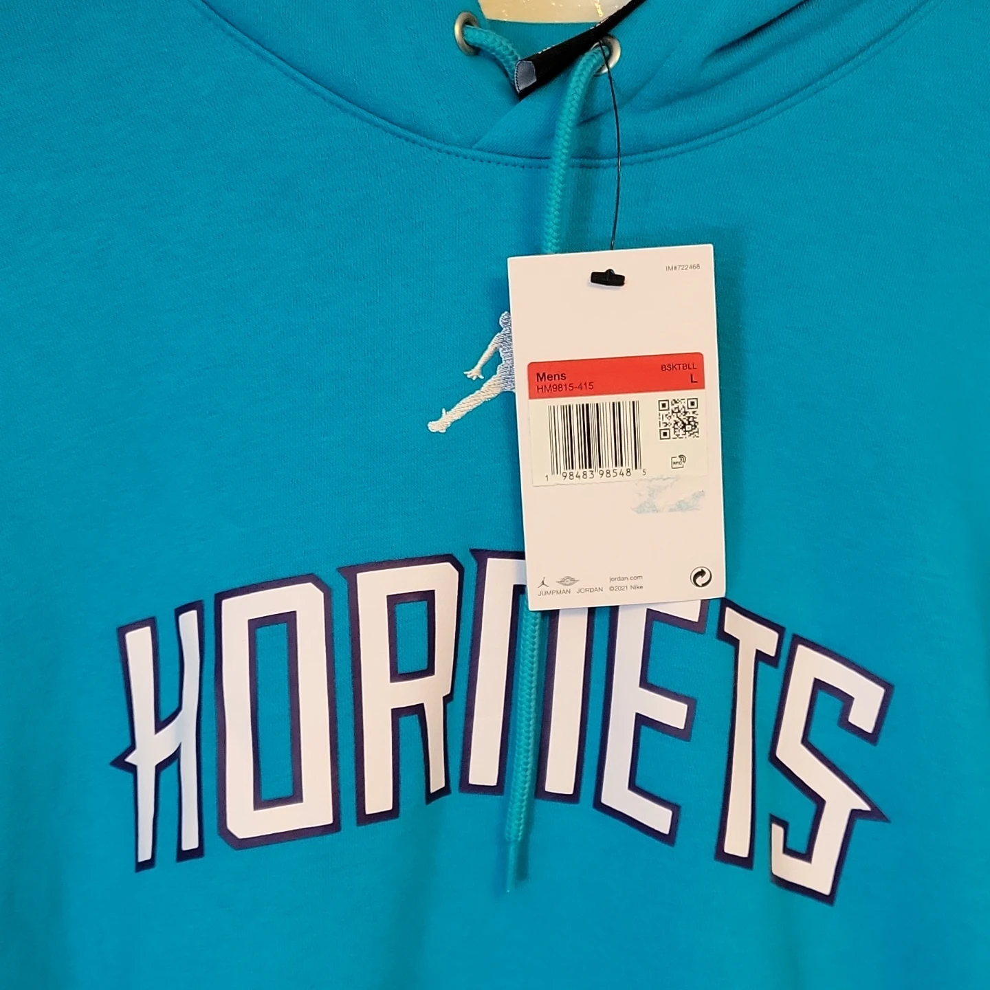 Jordan Charlotte Hornets Hoodie Teal - photo 4