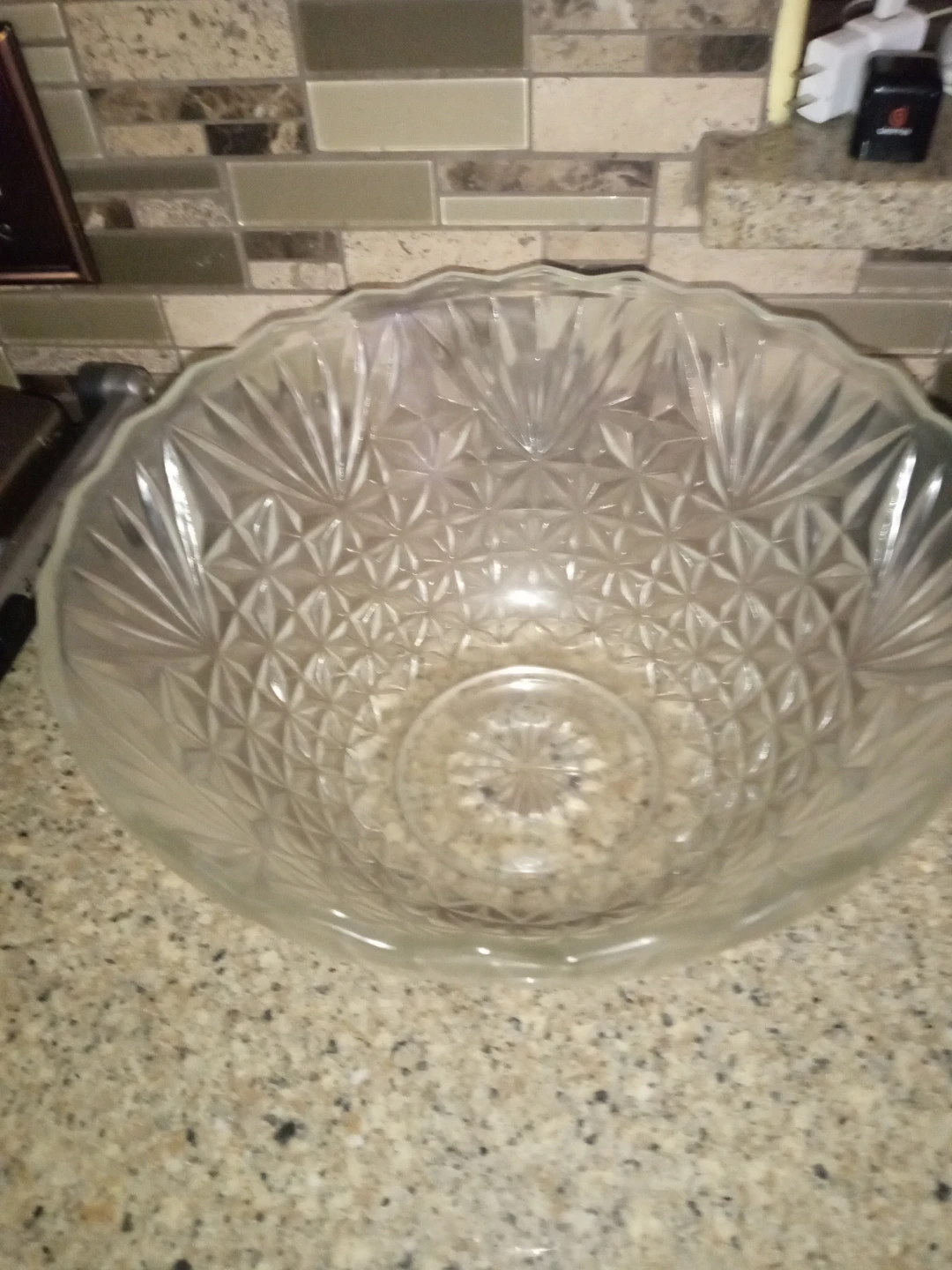 Clear Glass Crystal Bowl