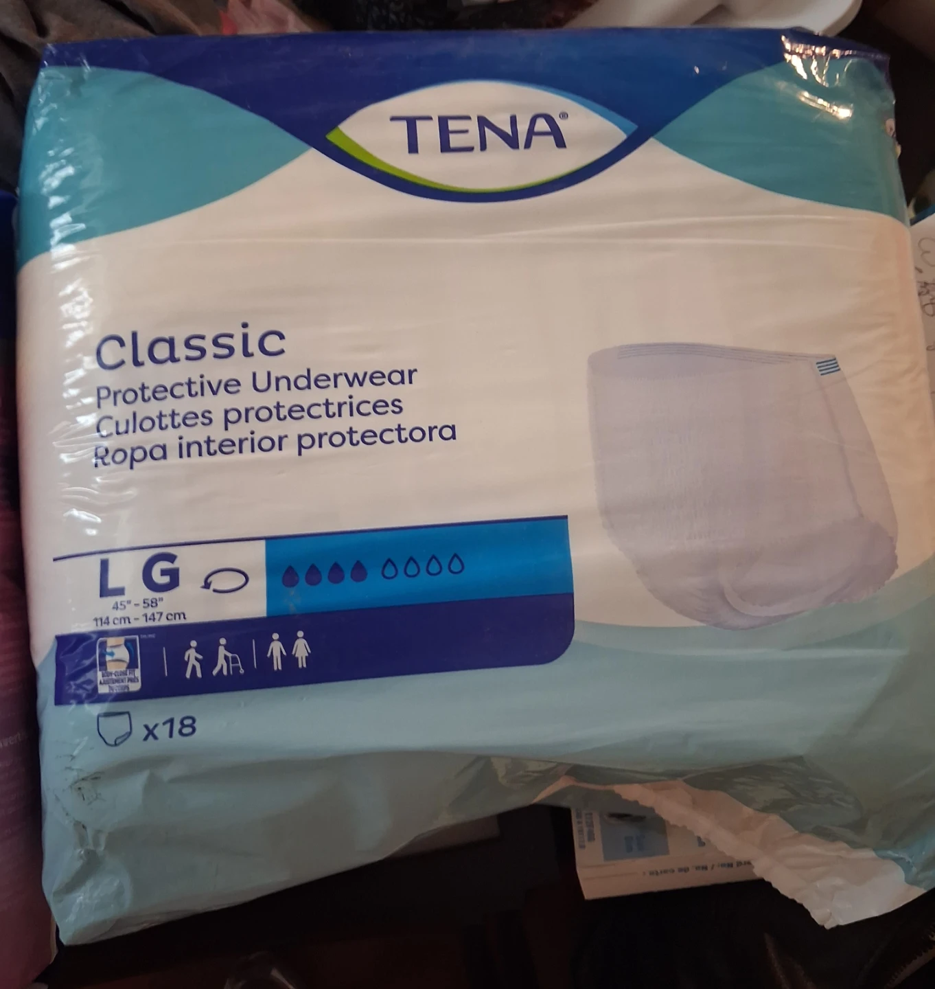 TENA Classic Protective Underwear - Large (18 Pack)
