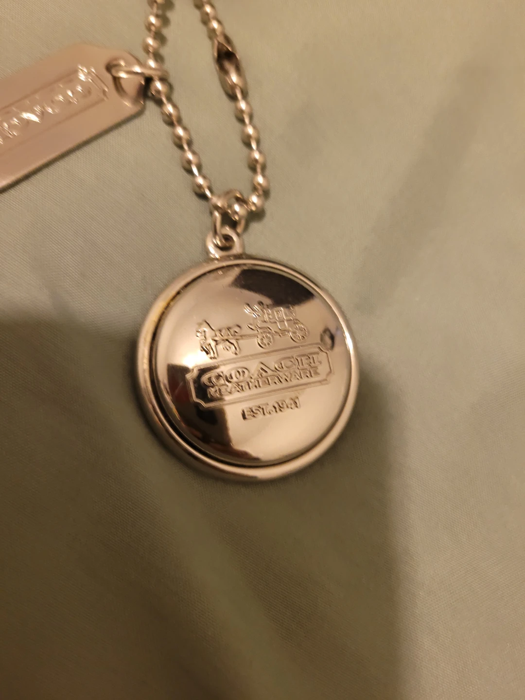 Coach Leather Bag Charm and Key Ring - photo 2