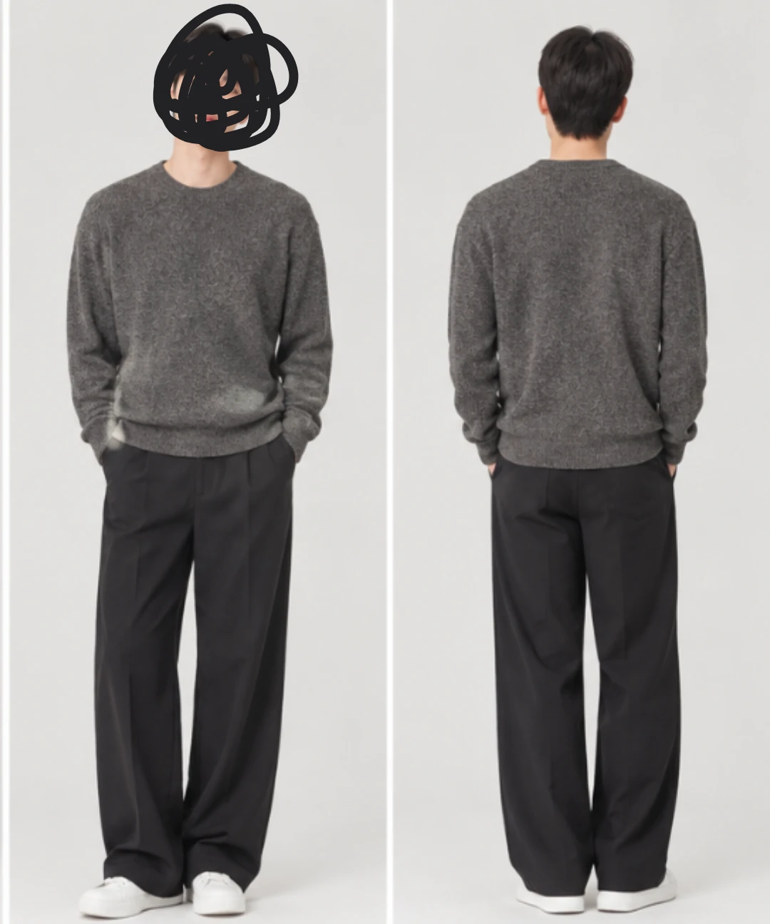 Men's Grey Crewneck Sweater