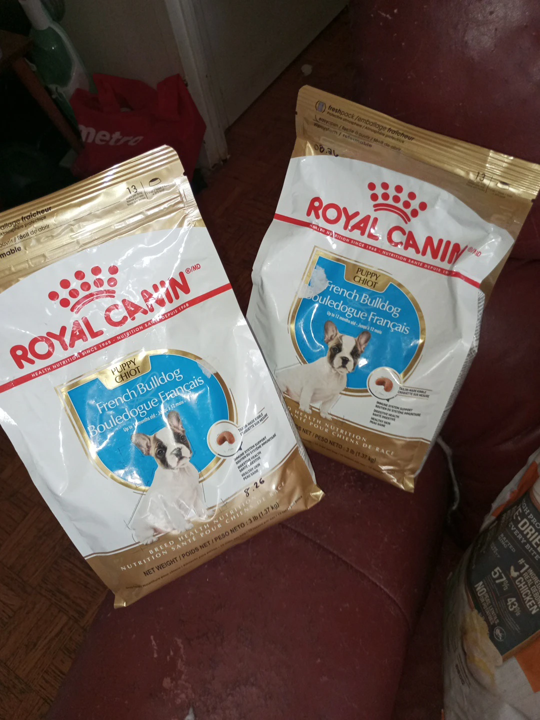 2 Bags Royal Canin French Bulldog Puppy Food