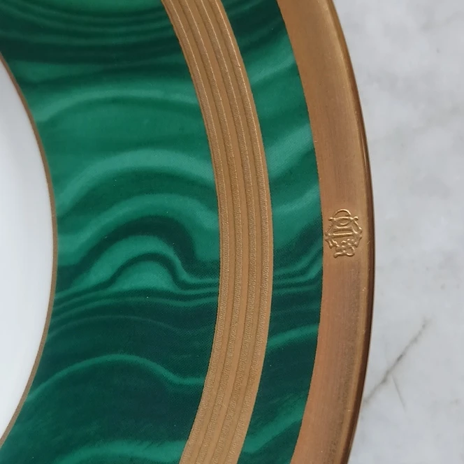 🏈   Christian Dior Gaudron Malachite Tea Cups and Saucers - photo 4