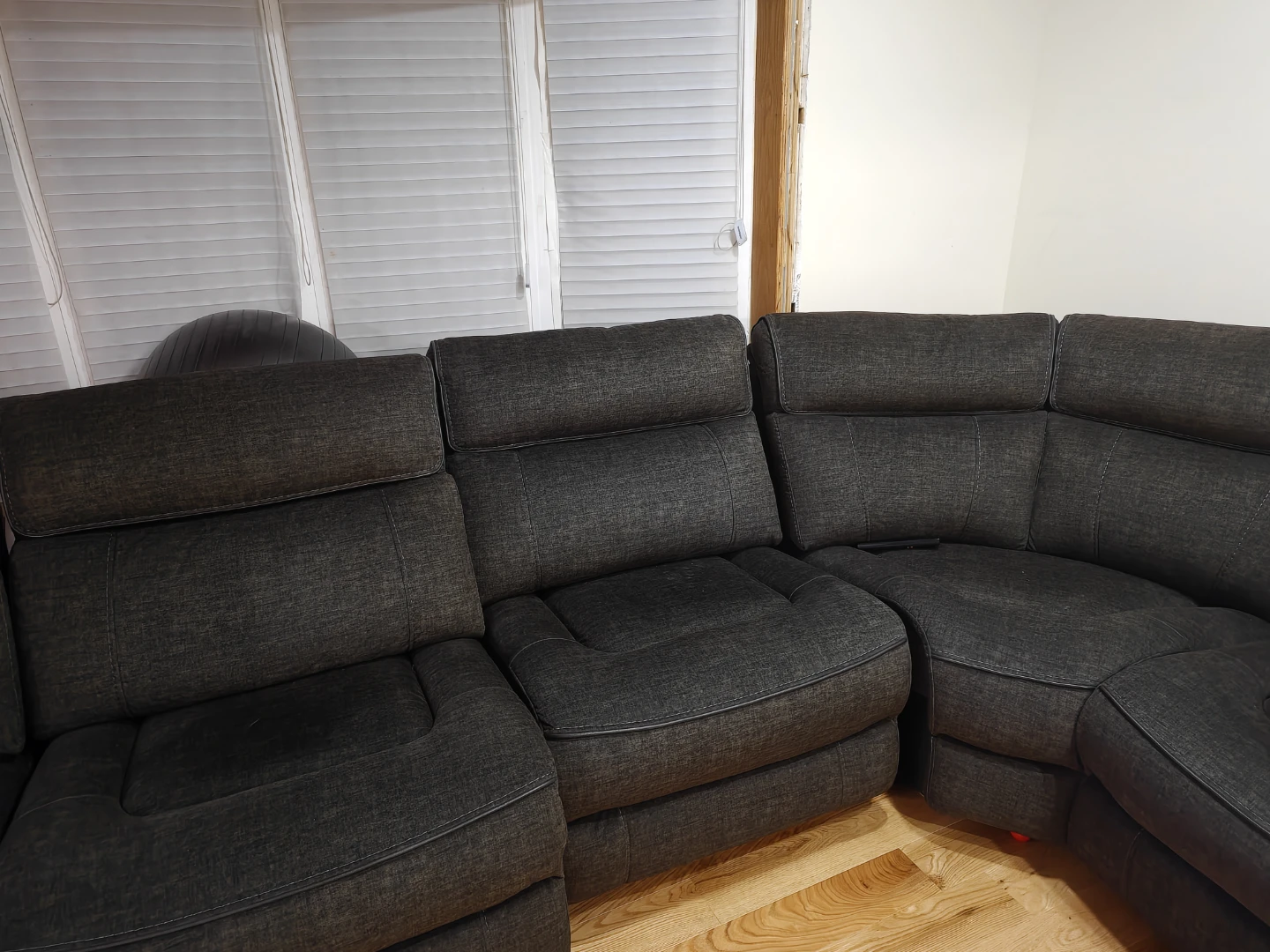 Dark Gray Reclining 7 piece Sectional Sofa - photo 2