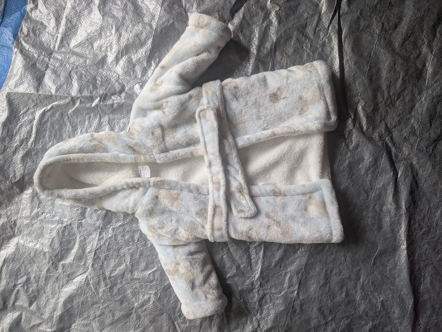 Baby plush hooded bathrobe, 12M - photo 2