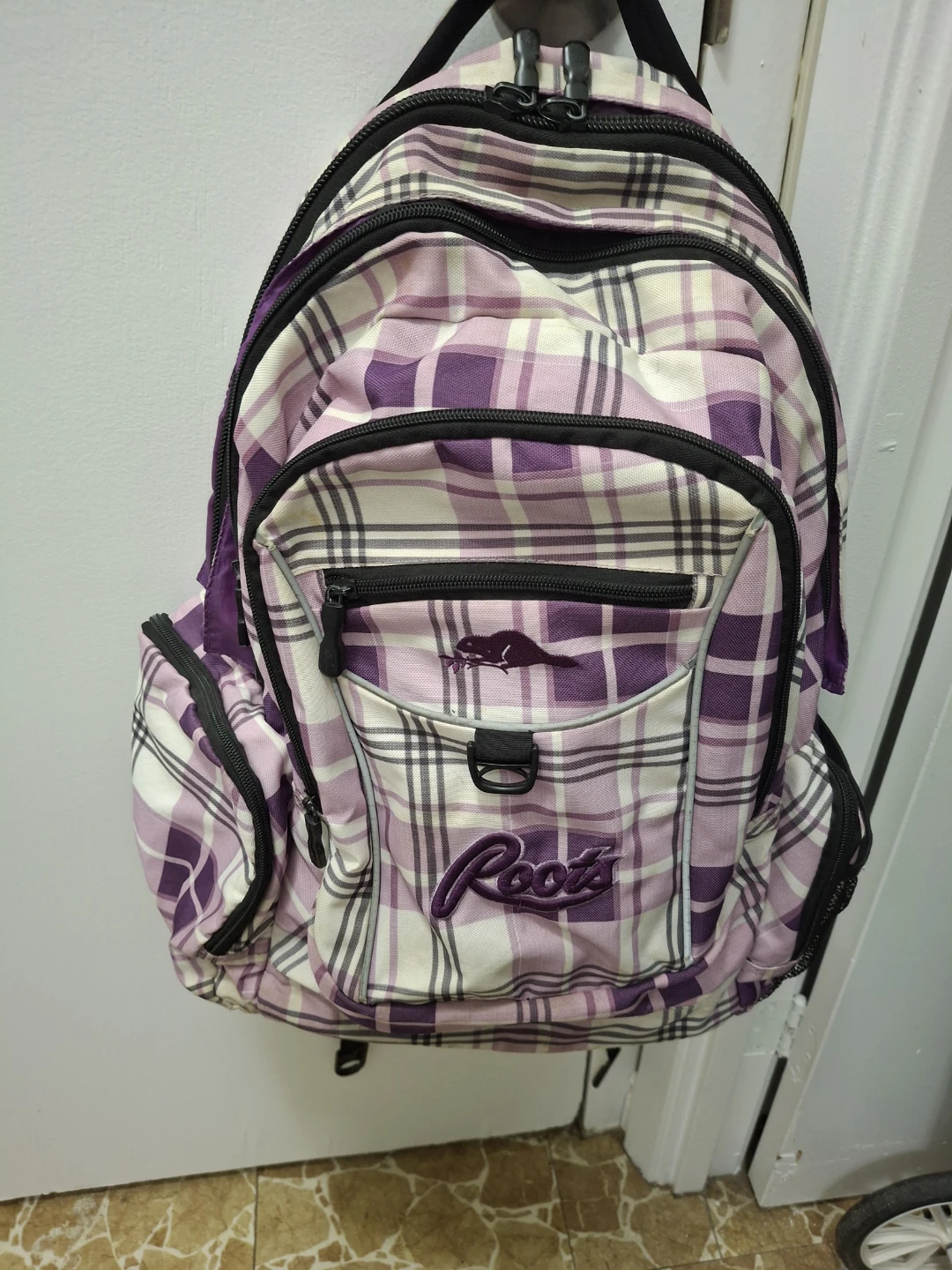 Roots Plaid Backpack