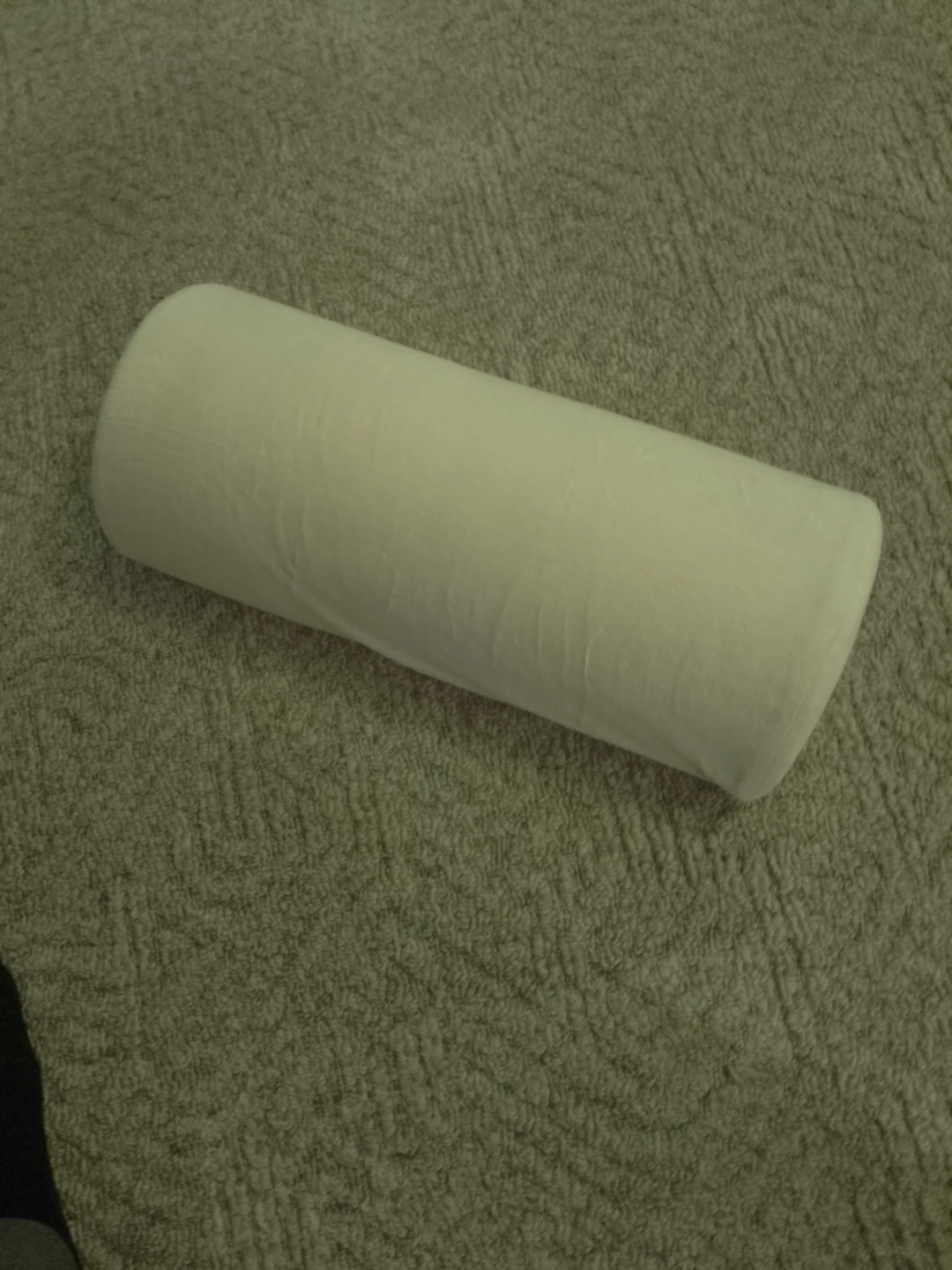 White Cylindrical Bolster Pillow