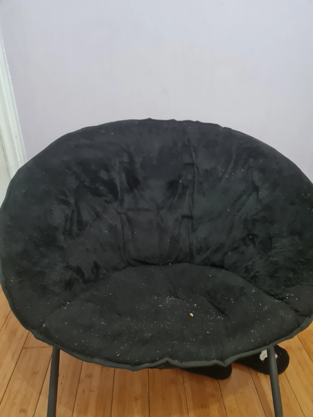 Black saucer chair