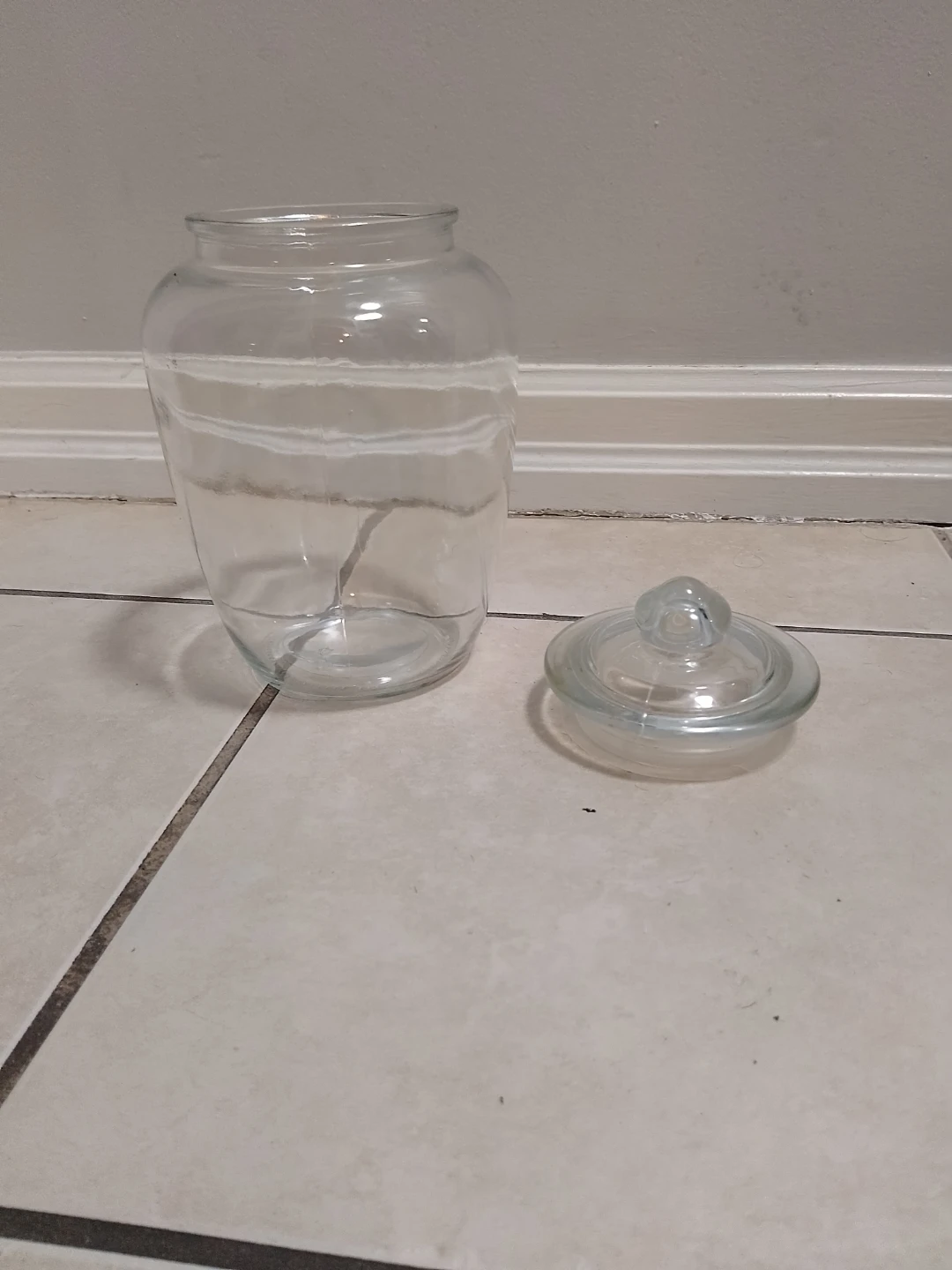 Vintage Glass Jar / Candy Jar with Lid - photo 2