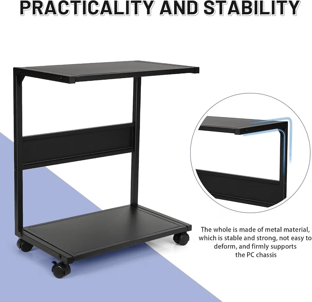 Mobile Computer Tower Stand and Side Table - photo 2