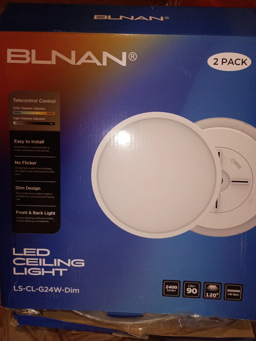 BLNAN LED Ceiling Light 2 Pack