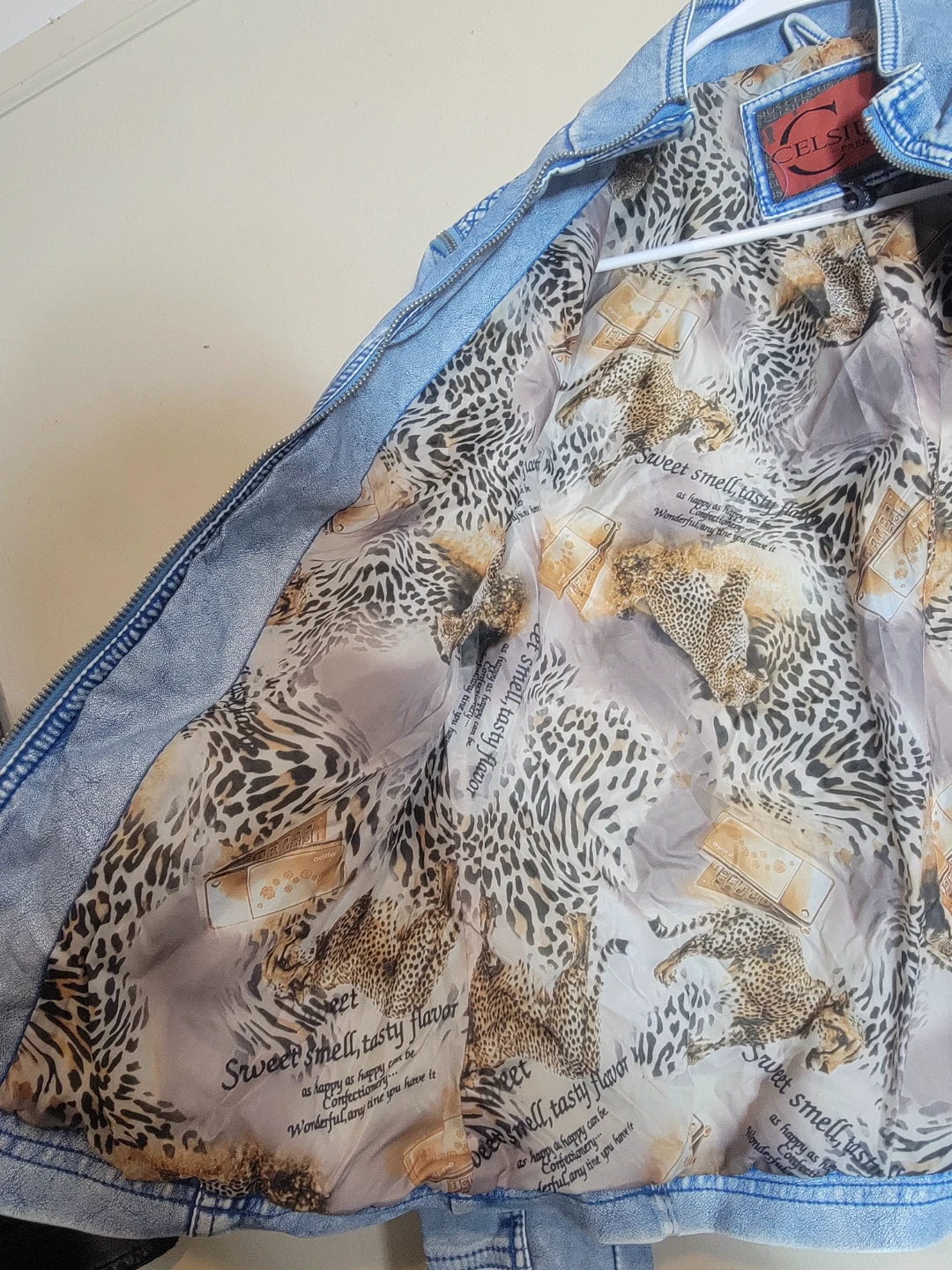 Celsius Premium Light Blue Denim Moto Jacket - photo 4