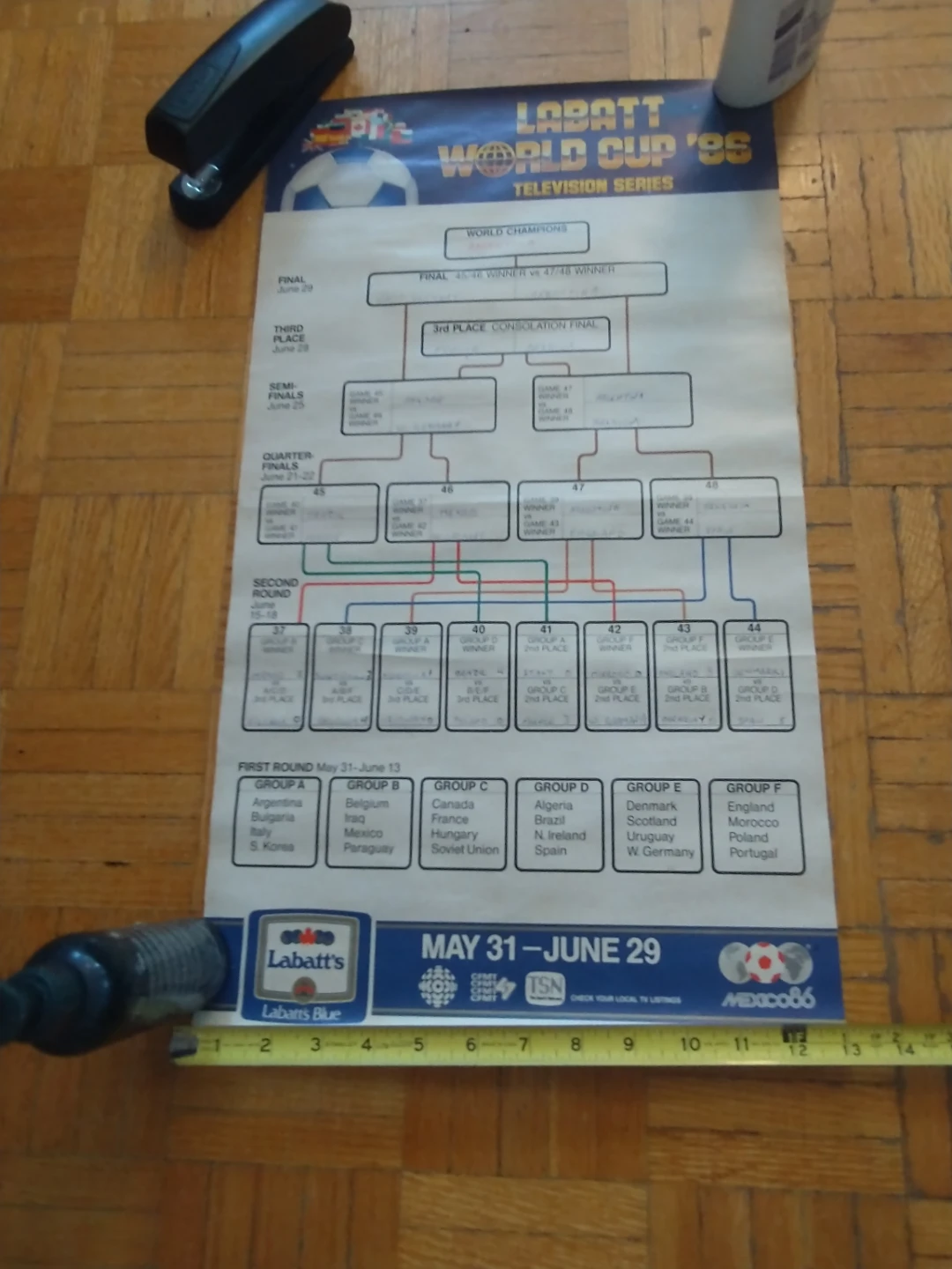 Labatt World Cup 86 Game Brackets - photo 5