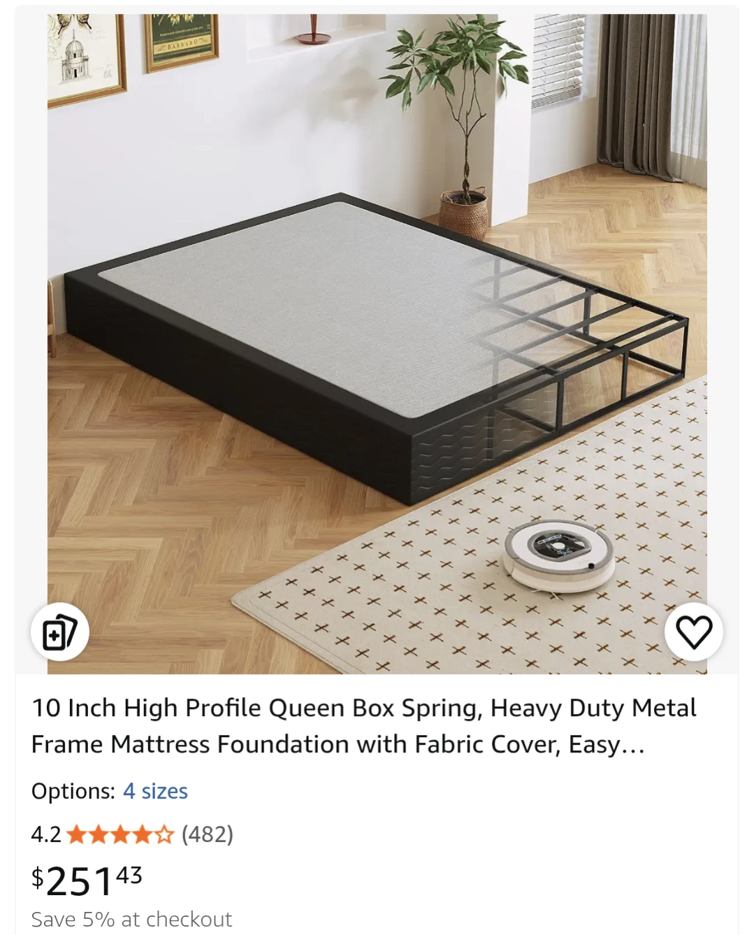 10 Inch High Profile Queen Box Spring