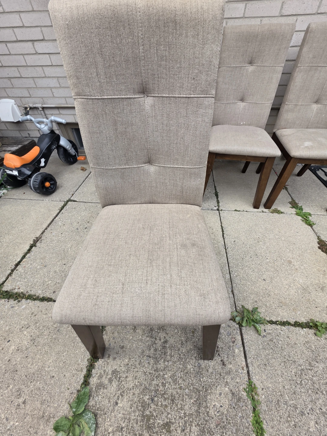 Set of 4 upholstered dining chairs - photo 2
