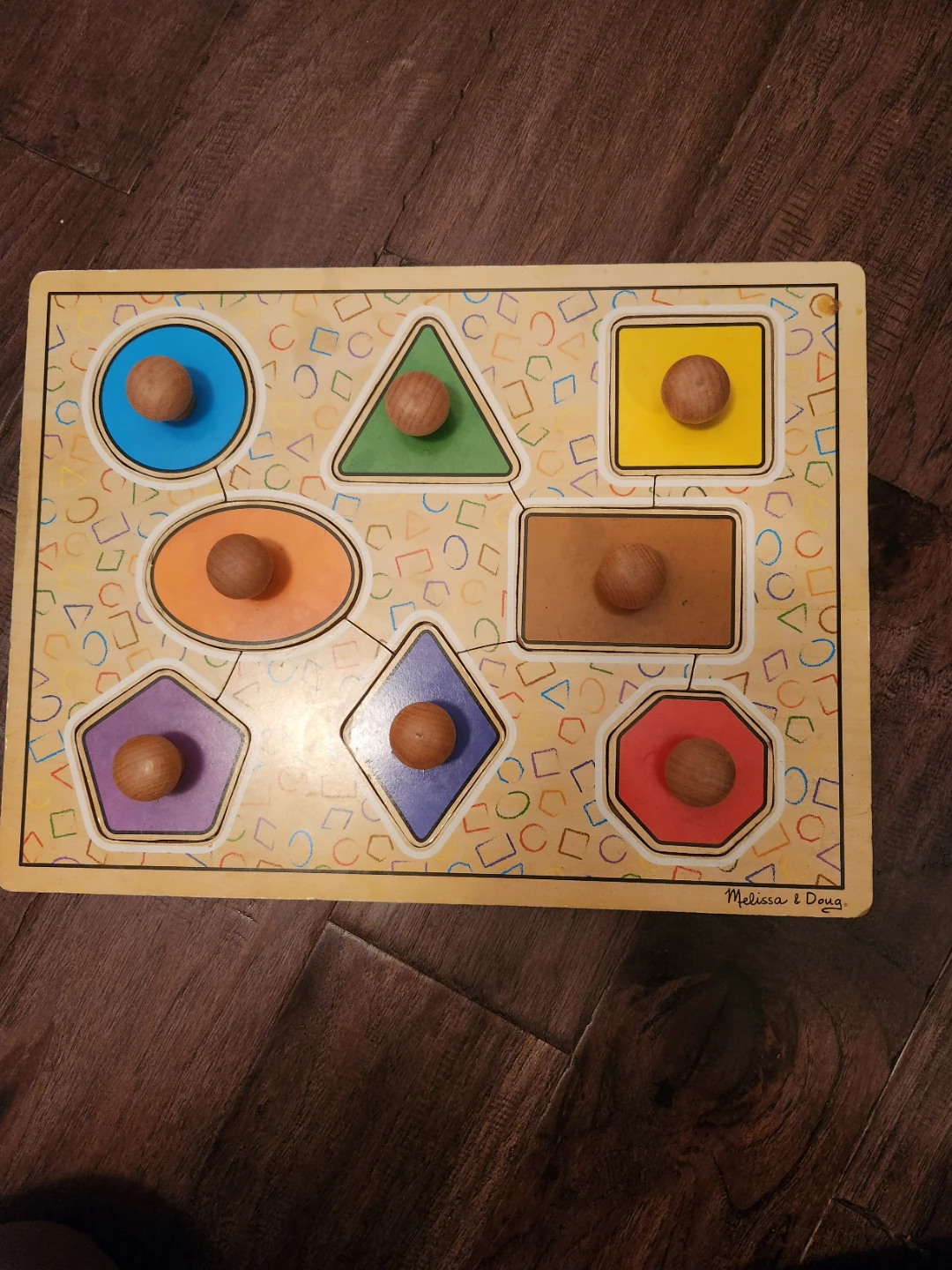 Melissa & Doug Wooden Geometric Shape Puzzle