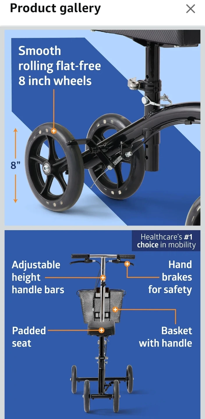 Medline Knee Walker- NEW - photo 4
