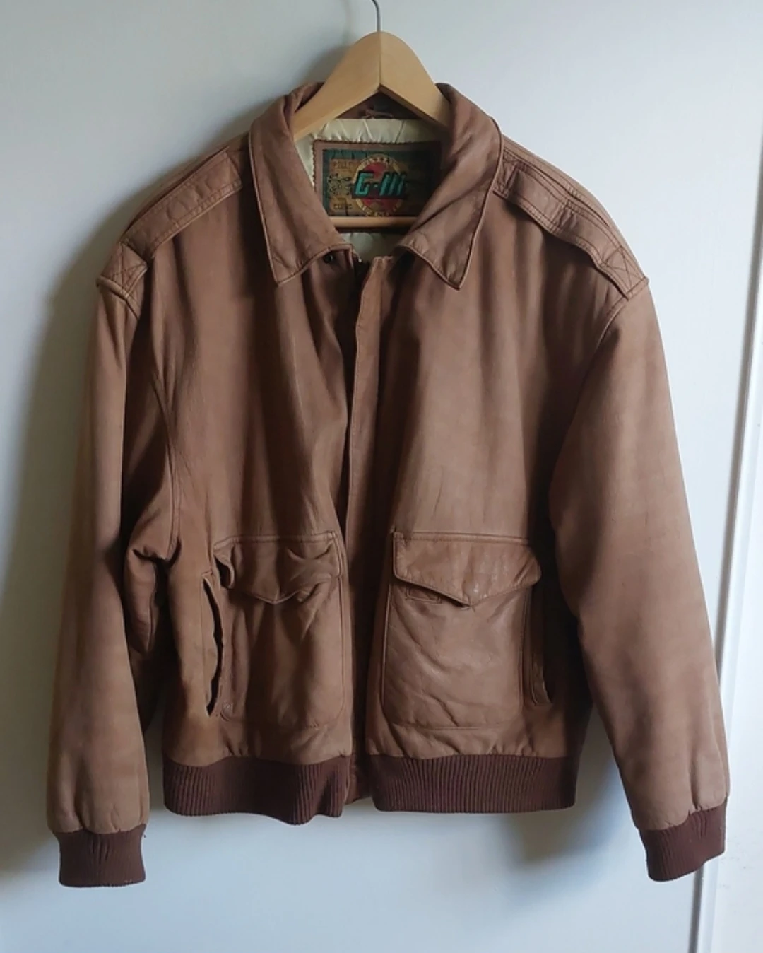 Vintage Leather Jacket Large