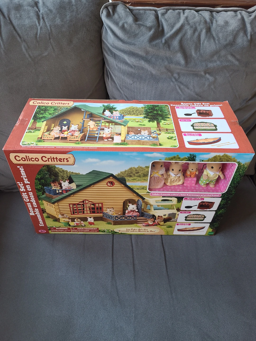 Calico Critters Log Cabin Gift Set Collectible Dollhouse 🏠 🏈