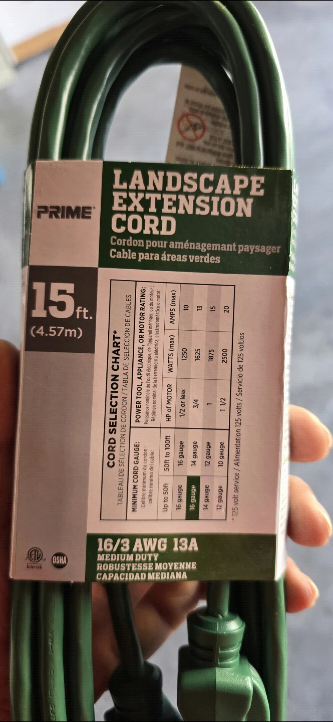 Prime 15 FT GREEN GROUNDED EXTENSION CORD - photo 4