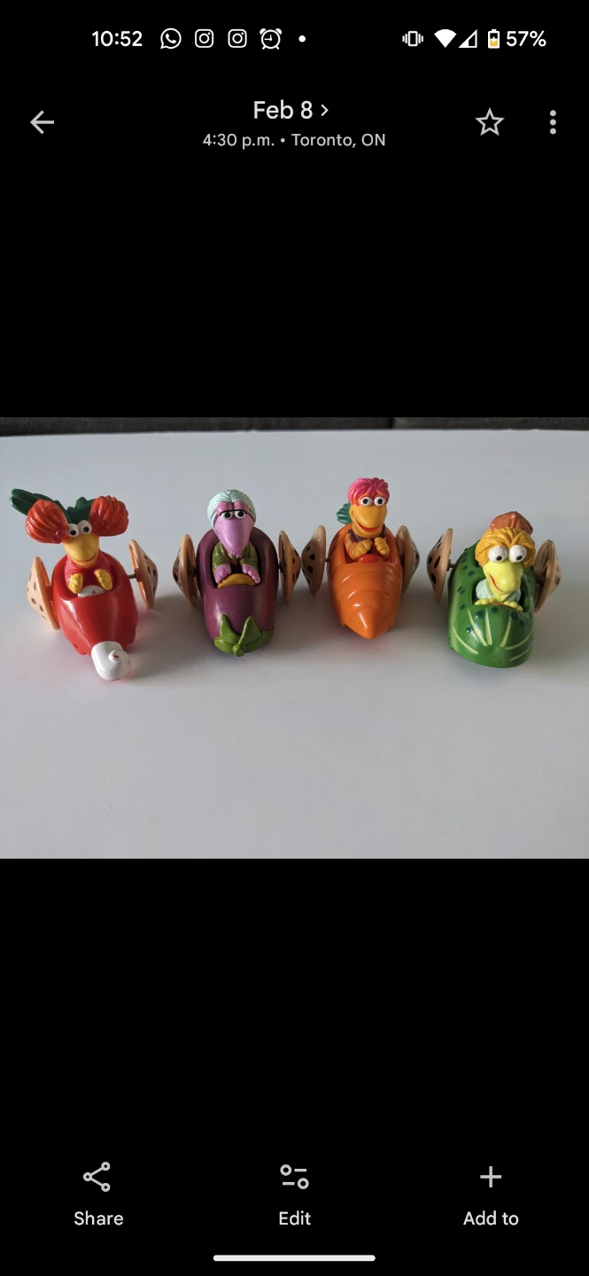 Fraggle Rock Vegetable Vehicle Toy Set