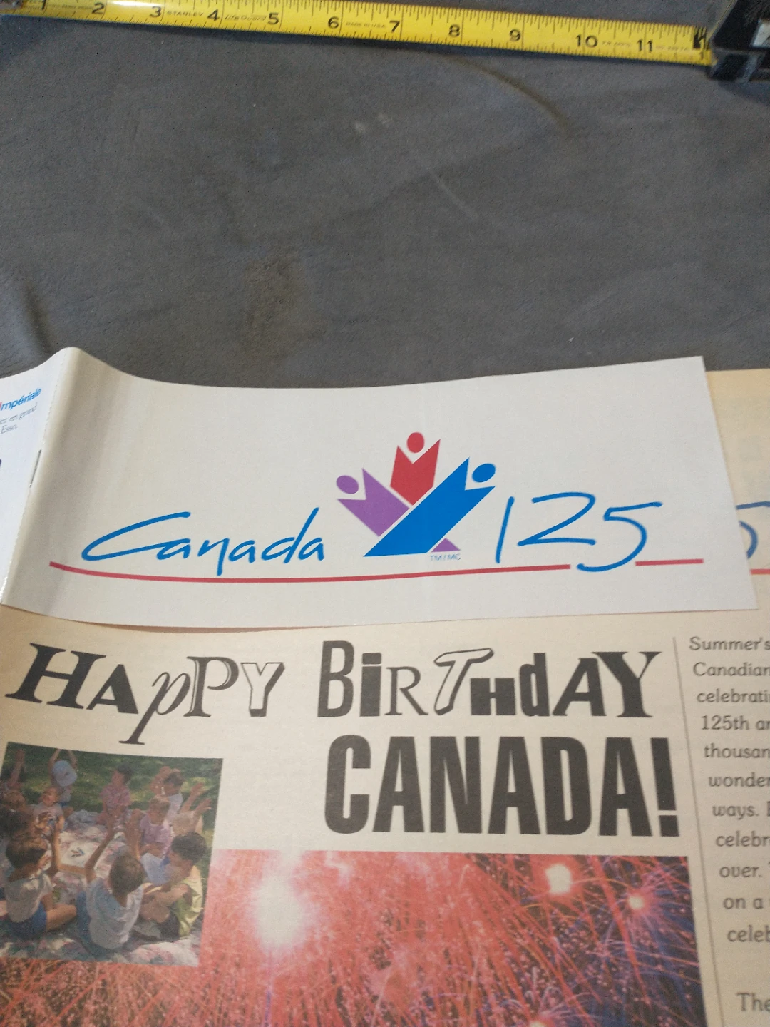 Canada 125 July 1992 Newspaper, Map and Bumper Sticker - photo 2