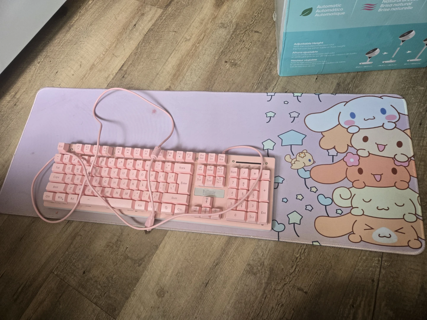 RedThunder Pink Keyboard and Cinnamoroll Mouse Pad