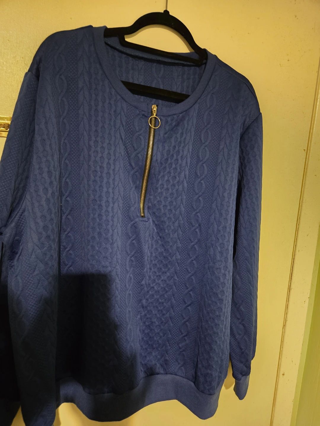 Blue Quarter-Zip Pullover 5XL