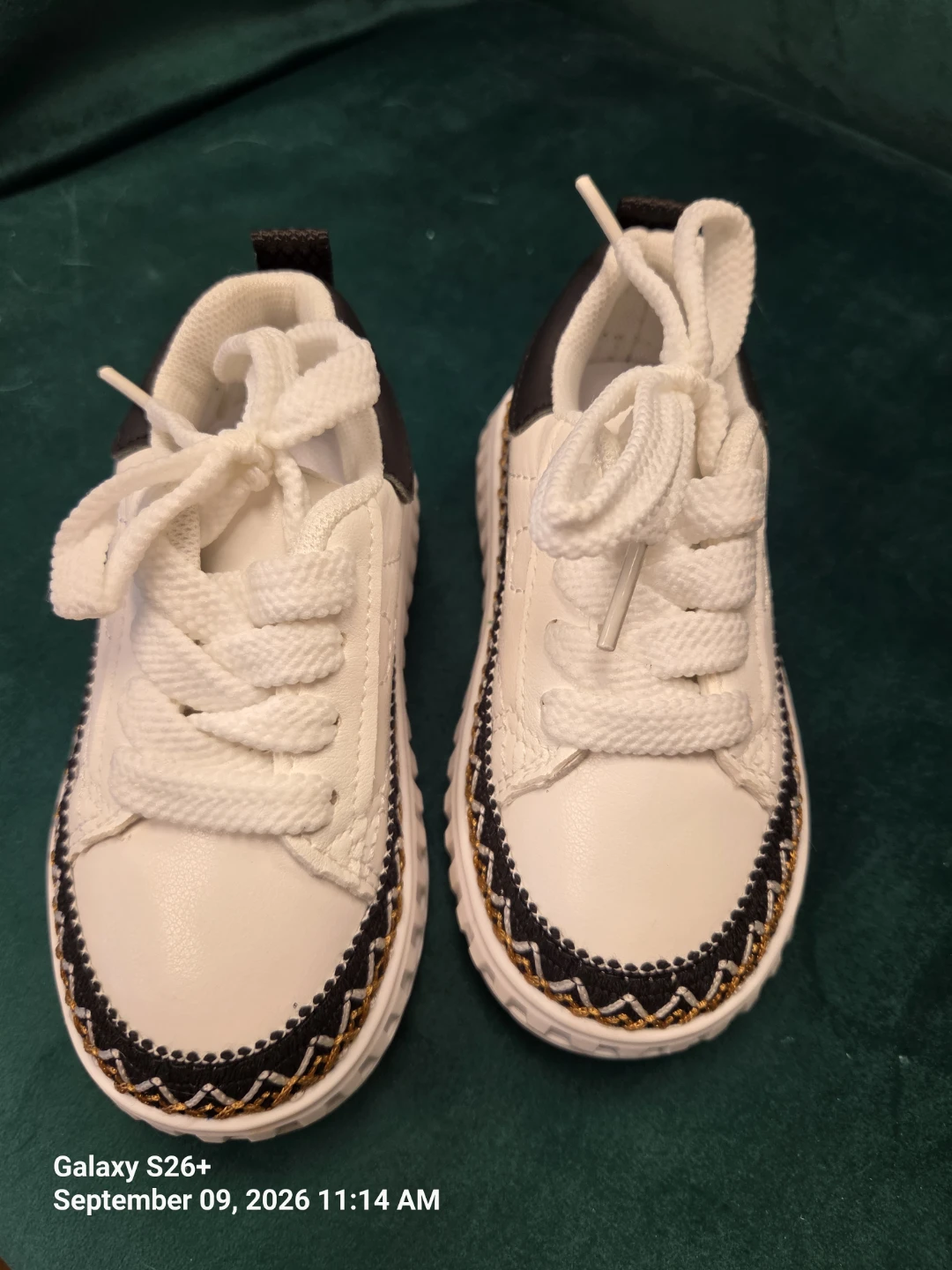 Childrens White Sneakers Size 23