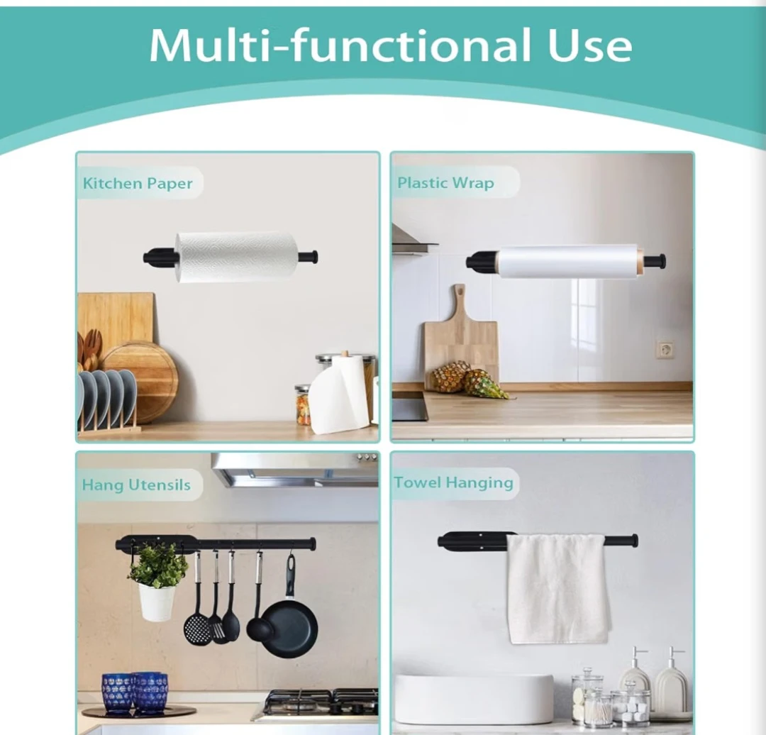 Wall-Mounted Matte Black Paper Towel Holder - photo 5