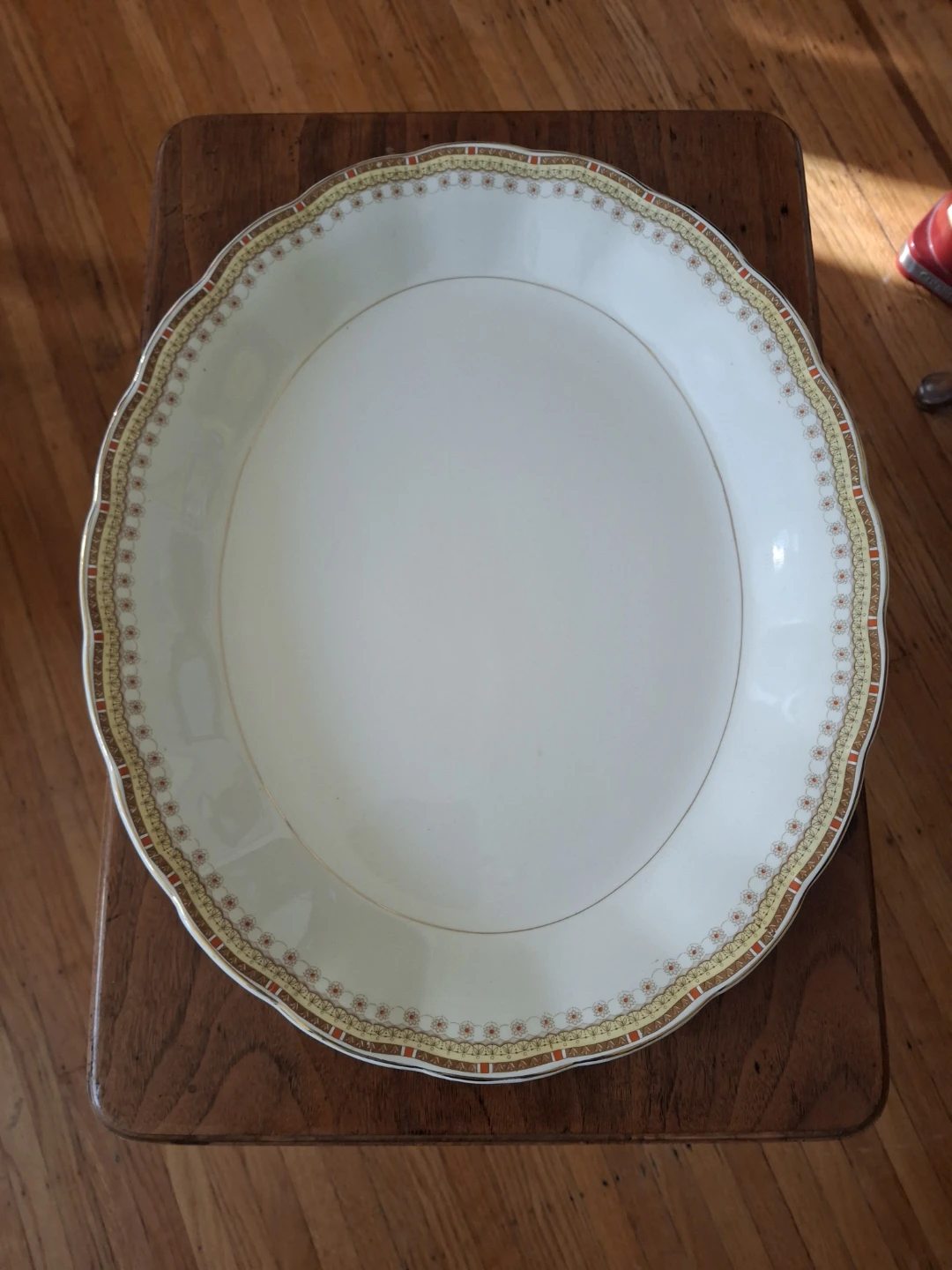 Grindley Cream-Petal Oval Serving Platter