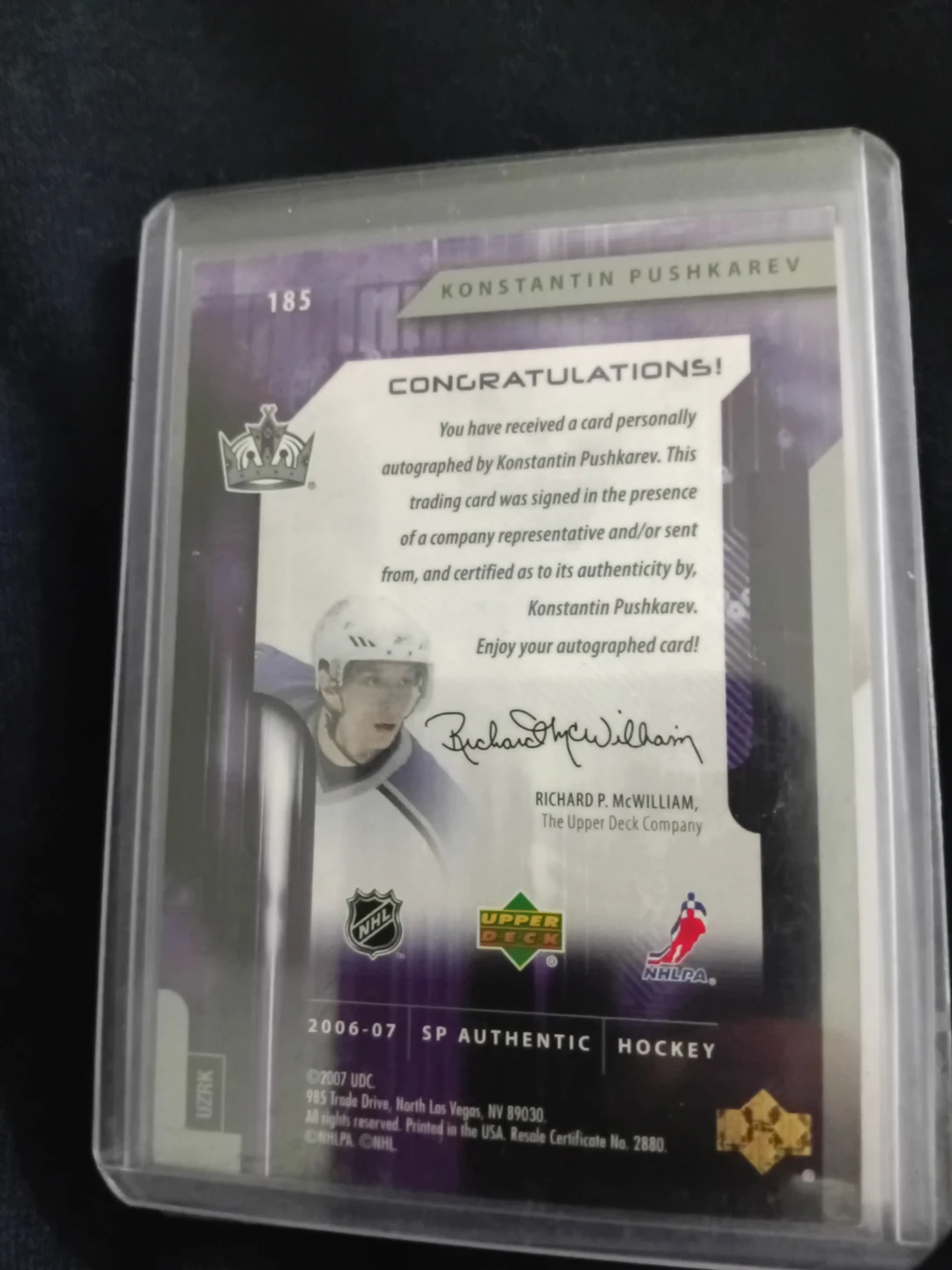 2006-07 Konstantin Pushkarev SP Authentic Future Watch - photo 2