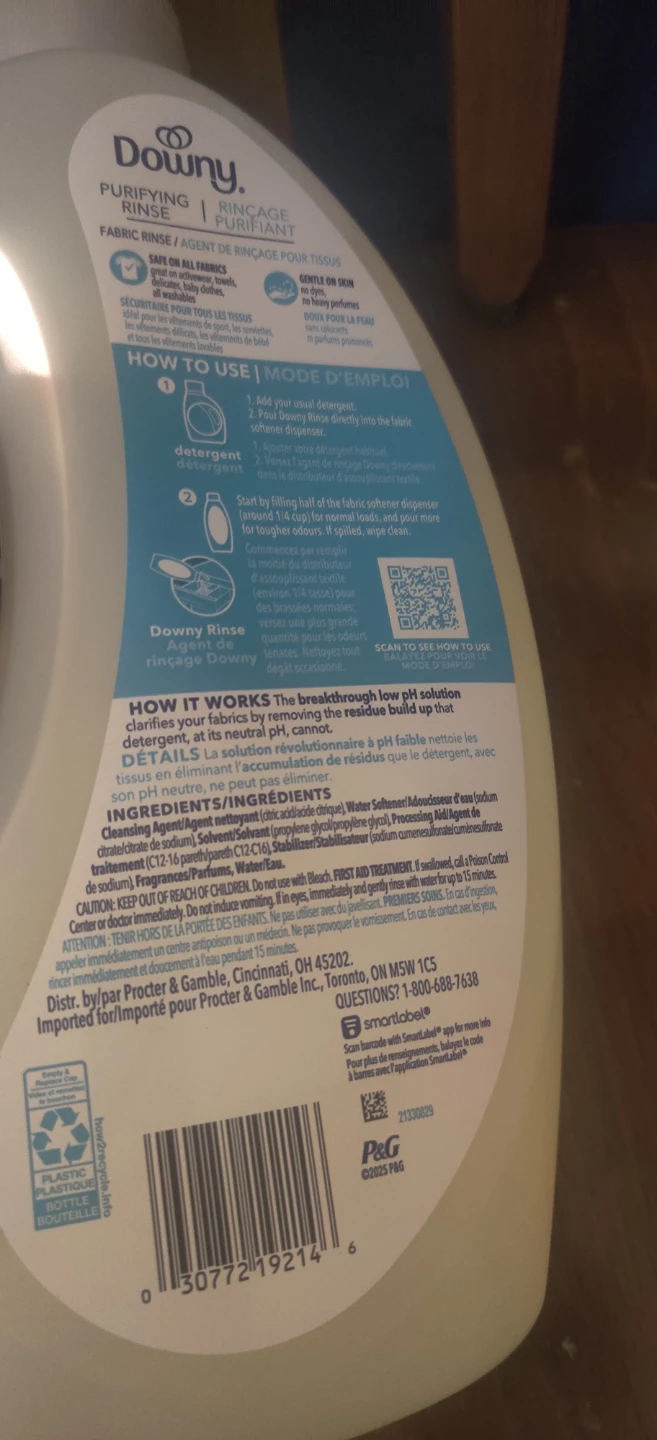 Downy Purifying Rinse Fabric Rinse - Cool Cotton 1.8L - photo 5