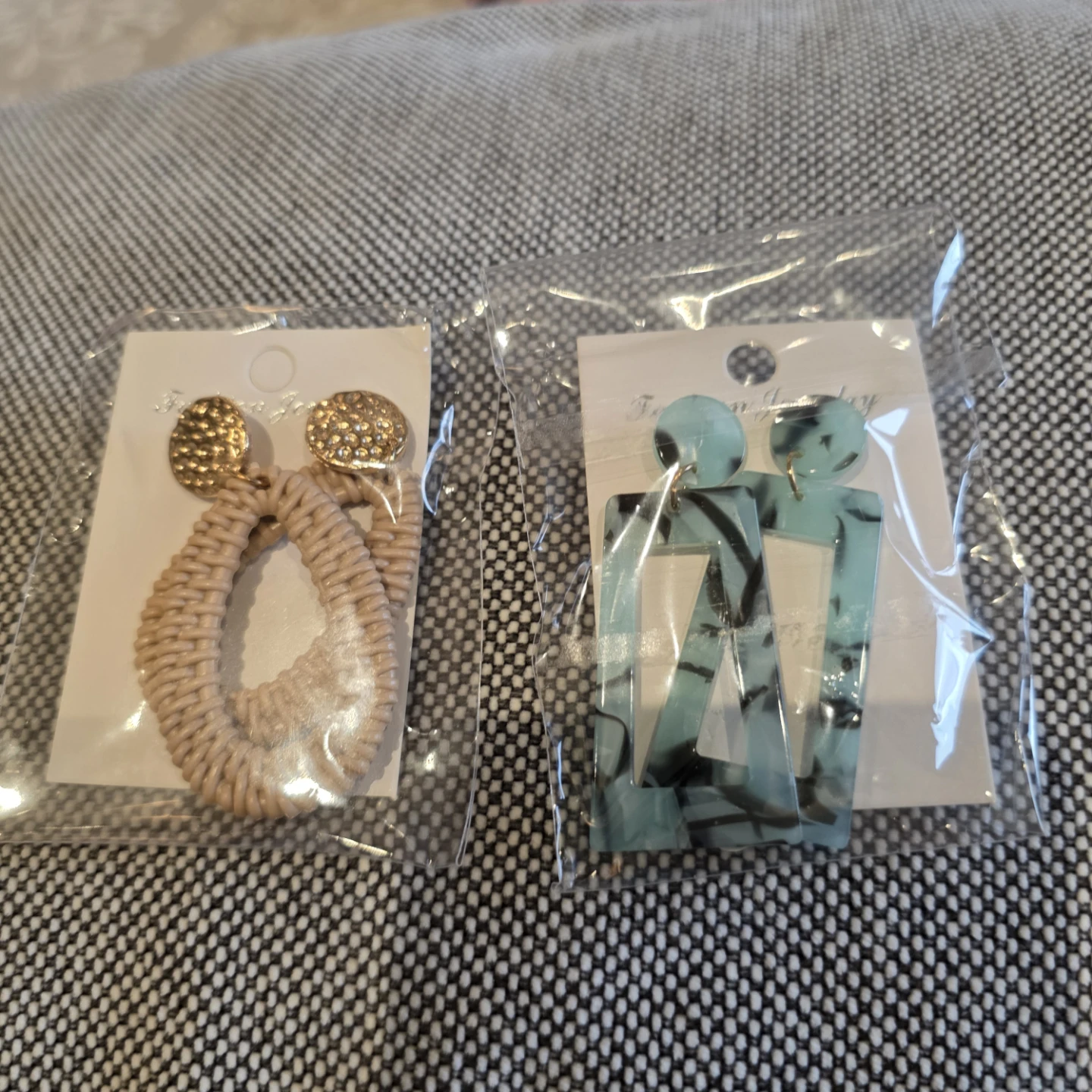 Fashion Jewelry Acrylic Earrings Set  of 2