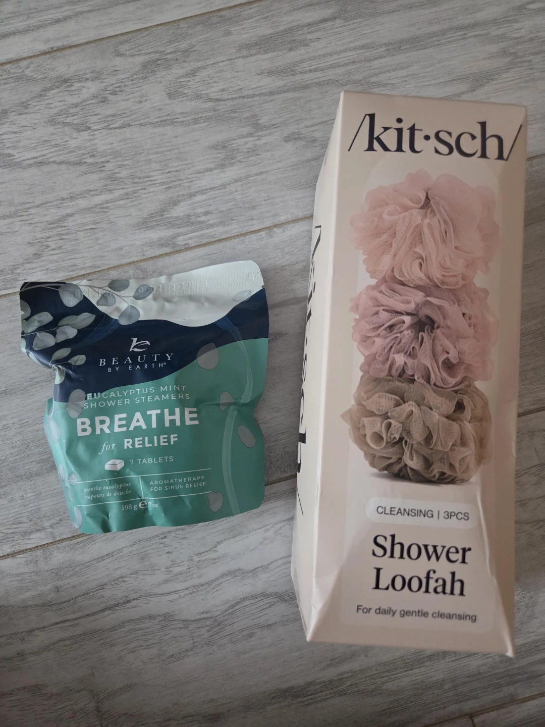 Beauty by Earth Shower Steamers and Kitsch Loofahs