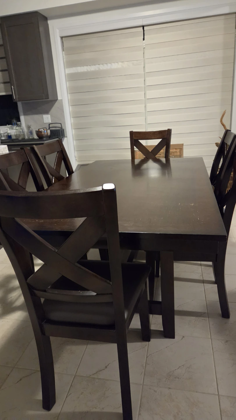 Dark Brown Dining table and chairs. - photo 4