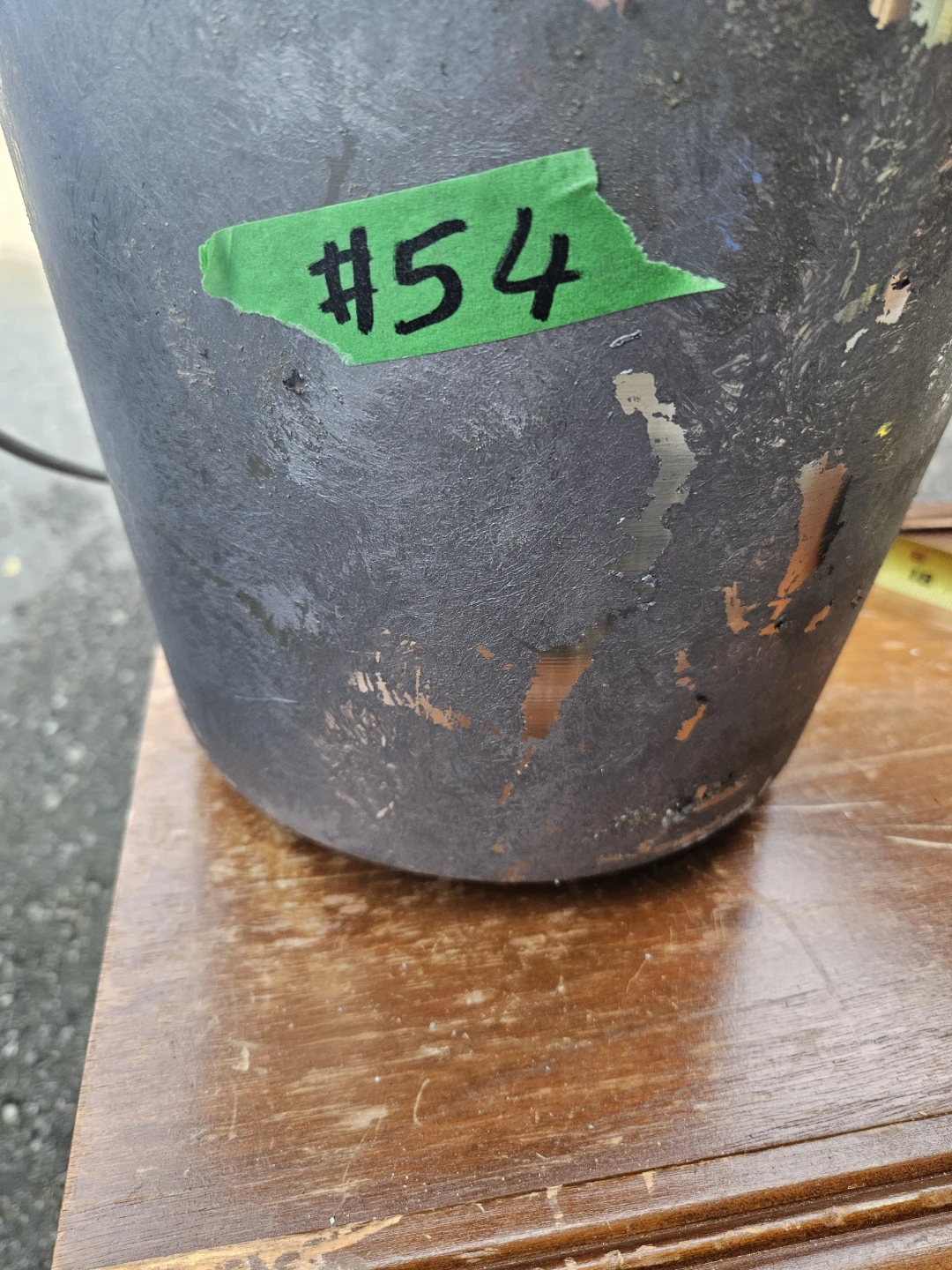 Metal bucket with concrete base - photo 4
